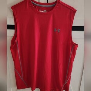 Under Armour Red Sleeveless Athletic Shirt